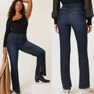 Anthropologie | Pilcro The Split Straight Jeans Denim Dark Stretch New 25 Waist